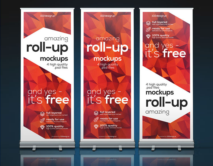 現代風格易拉寶（X展架）設計模版分享