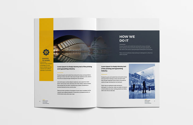 一本深灰與黃色搭配非常漂亮的企業(yè)畫(huà)冊(cè)設(shè)計(jì)