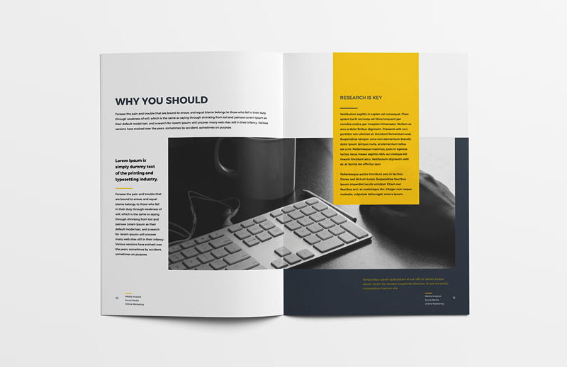 一本深灰與黃色搭配非常漂亮的企業(yè)畫(huà)冊(cè)設(shè)計(jì)