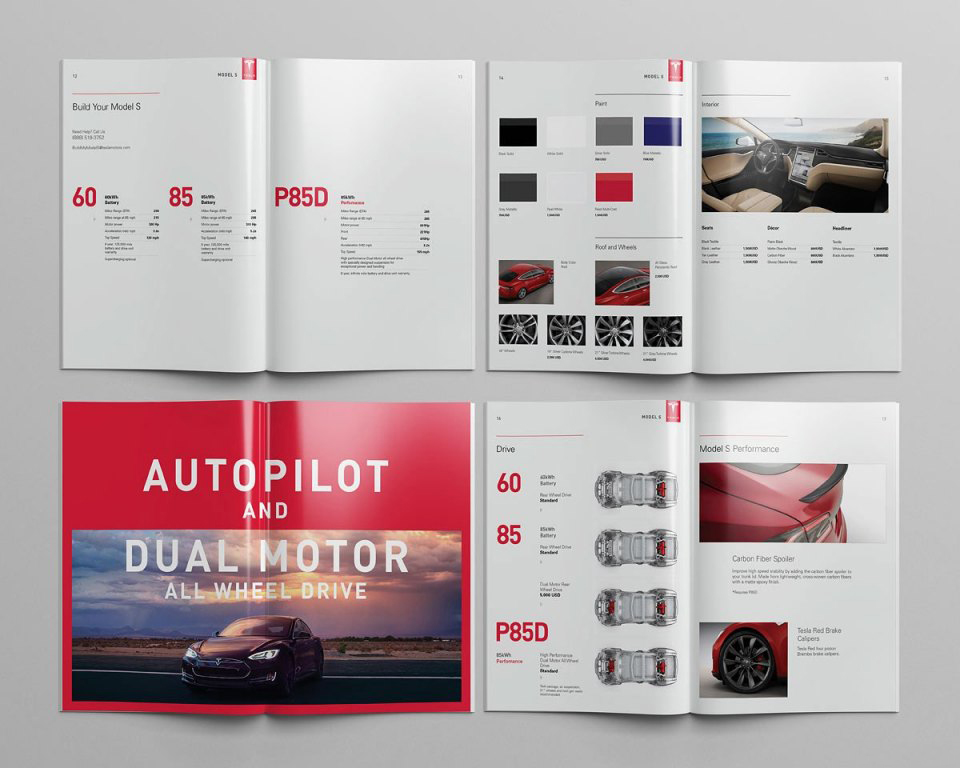 特斯拉汽車模型概念信息畫(huà)冊(cè)設(shè)計(jì)欣賞